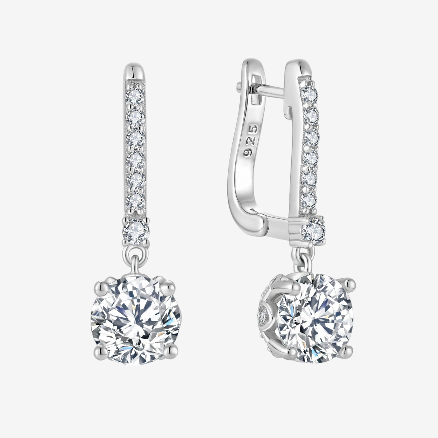 Boucles d'Oreilles Frida en Argent rhodié et oxydes de Zirconium