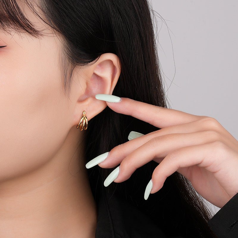 Boucles d'oreilles Katherine en argent 925 dorée à l'or jaune - OSAT PARIS JEWELRY