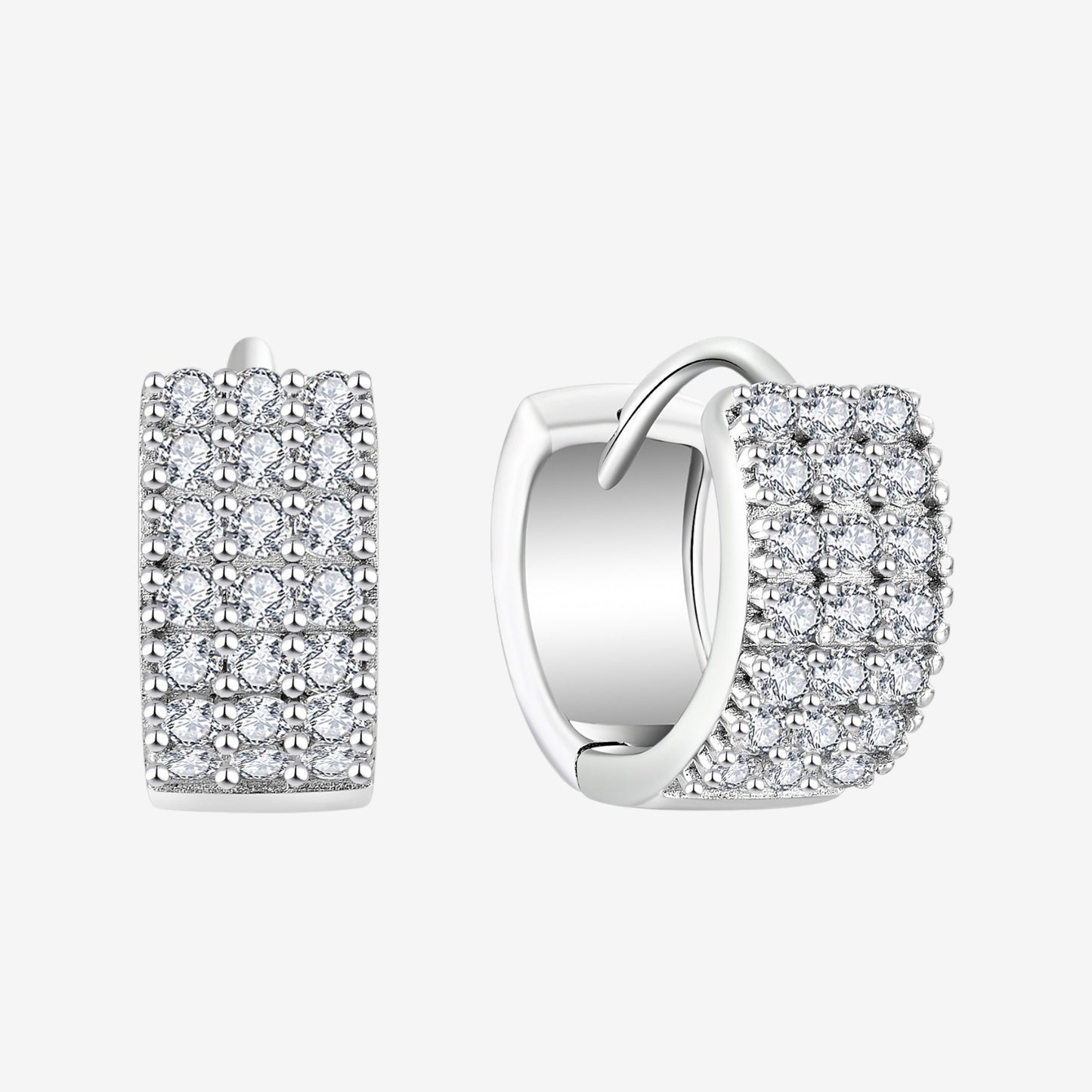 Anna-Creolen aus 925er Silber und Zirkonoxiden