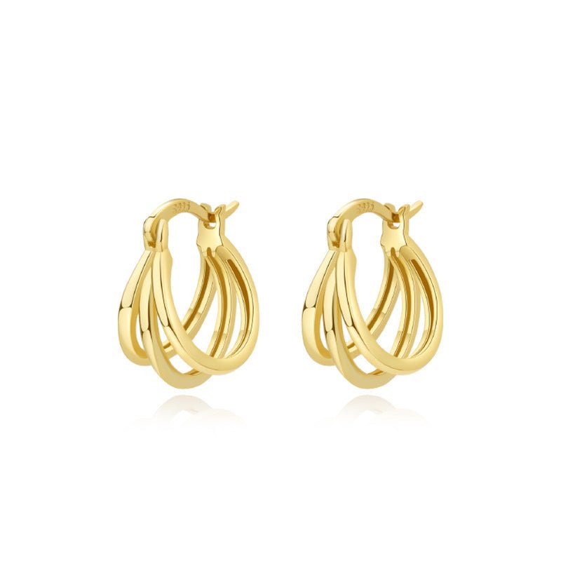 Boucles d'oreilles Katherine en argent 925 dorée à l'or jaune - OSAT PARIS JEWELRY