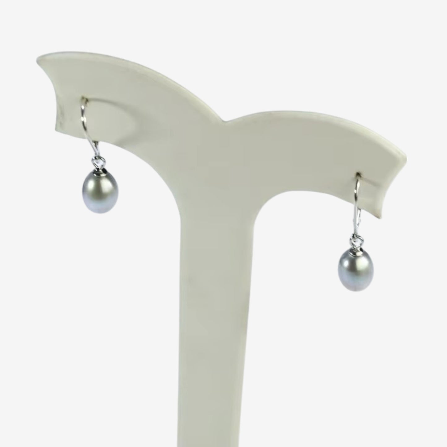 Boucles d'oreilles Millicent en argent rhodié et perles d'eau douce